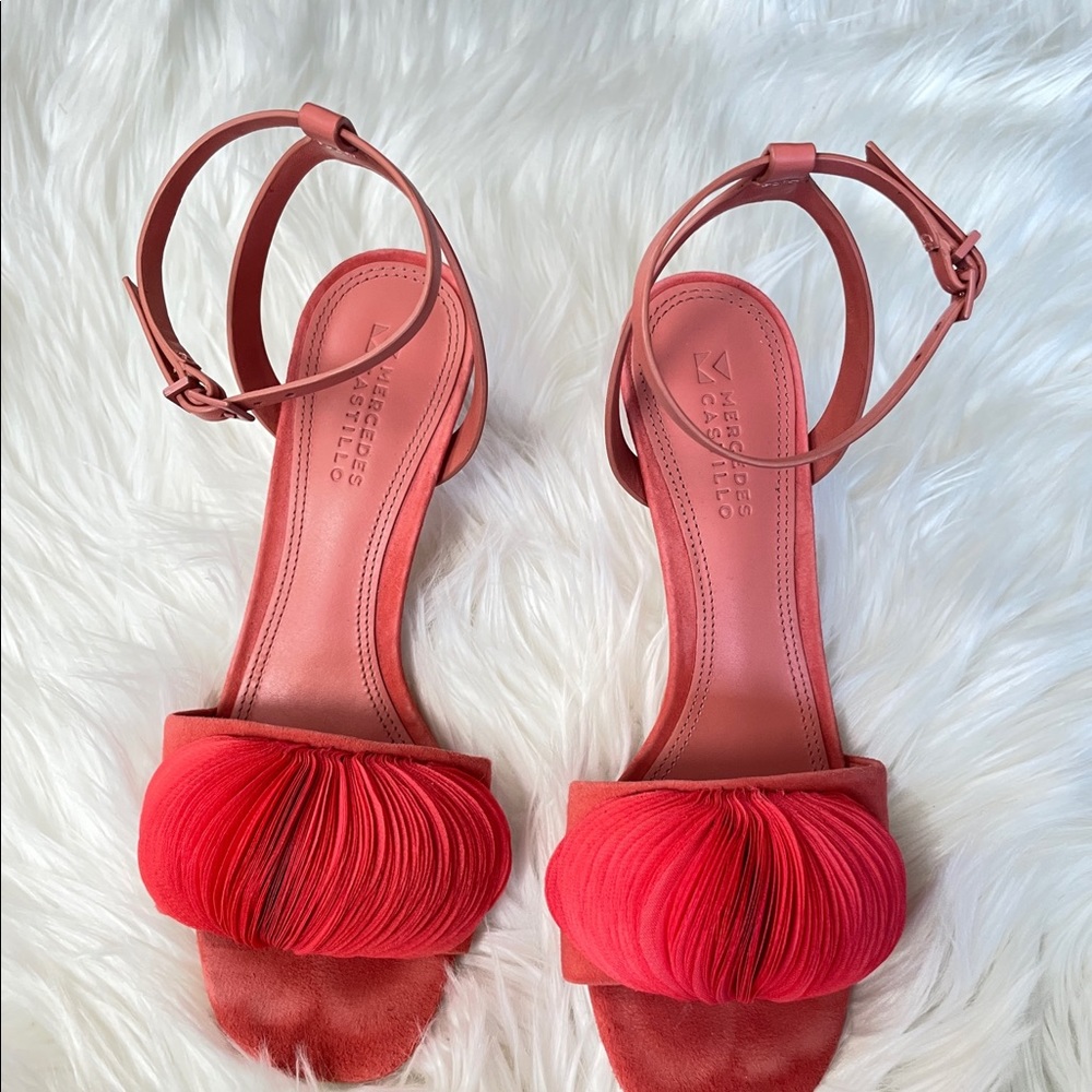 Mercedes Castillo suede and shell sandals - Picture 2 of 7